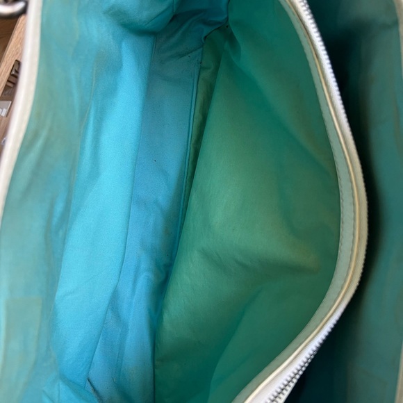 Céline Multicolor Canvas Leather Boogie Satchel Tote Bag and Wallet Turquoise - Picture 10 of 16